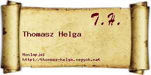 Thomasz Helga névjegykártya
